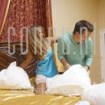 03-07-2004 Sylvie van der Vaart-Meis and Raphael van der Vaart at Blakes Hotel in Amsterdam by order of Pulse Magazine.

[keywords]Posed, Pillow Fight[/keywords]